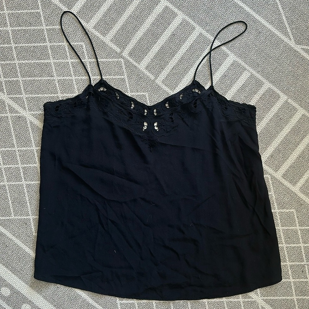 Black silk Sezane top